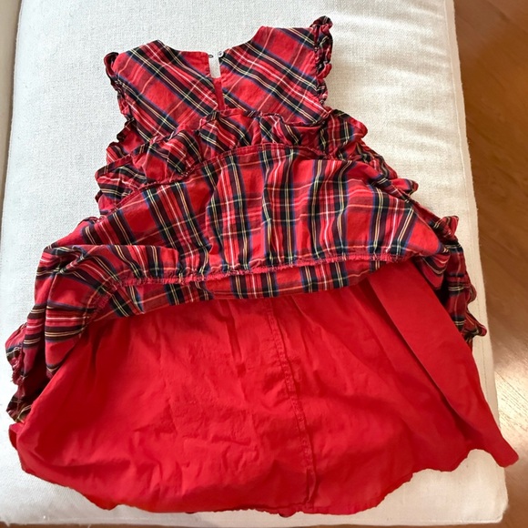 Jcrew Girls Holiday Crewcuts Vibrant Tartan Plaid Ruffle Dress size 7 - Picture 5 of 6